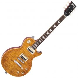 vintage v100afd flamed amber električna gitara