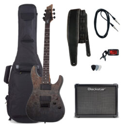 schecter c-1 black fade burst